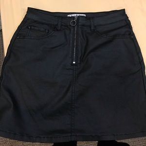 Faux leather skirt